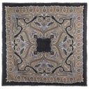 Carré en laine et soie 120 Cachemire Paisley – Noir