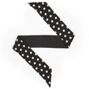 Bandeau de soie 6x86, Gros Pois et mini Pois – Noir Blanc