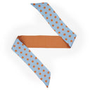 Bandeau de soie 6x86, Gros Pois et mini Pois – Bleu Ciel
