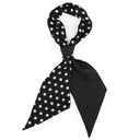 Bandeau de soie 13x140, Gros et mini Pois – Noir Blanc