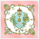 Carré de soie 90, Brides et Fronteaux – Rose