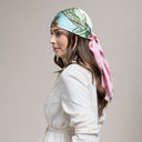 Carré de soie 90, Brides et Fronteaux – Rose