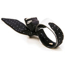 Bracelet Cuir et Lien en Pois – Blanc Noir