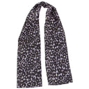 Echarpe en soie 33x140, Léopard – Gris