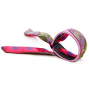 Bracelet Cuir et Lien en Pivoine et Gros Pois – Kaki