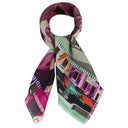 Carré en laine et soie 70 Dolcé Vita de l’Artiste Anne Du Planty – Rose