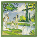 Carré de soie 67, Cézanne Baigneuse– Kaki