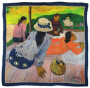 Carré en laine et soie 120 Gauguin La sieste – Bleu Marine
