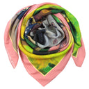 Carré en laine et soie 120 Gauguin La sieste – Rose