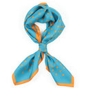 Carré de soie 67, Pois – Bleu