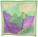 Carré de soie 67, Mon Paysage l’Artiste Thuy – Vert