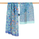 Echarpe en lin et coton 51x180 Nuée – Bleu