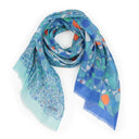 Echarpe en lin et coton 51x180 Nuée – Bleu