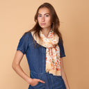 Echarpe en lin et coton 51x180 Nuée – Orange