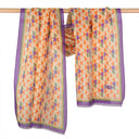 Echarpe en coton et soie 67x180 Color Mosaic – Orange Violet