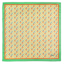 Carré de soie 67, pongé de soie Imbriqué – Jaune