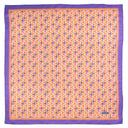 Carré de soie 67, pongé de soie Imbriqué – Rose