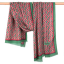 Echarpe en laine et soie 67x180 Essaim – Vert