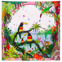 Carré de soie 67, Toucan à la cascade de l’Artiste Alain Thomas – Rose