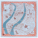 Carré de soie 67, pongé de soie Lyon Presqu’île de l’Artiste Emilie Ettori – Bleu Ciel