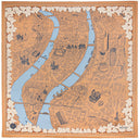 Carré de soie 67, pongé de soie Lyon Presqu’île de l’Artiste Emilie Ettori – Beige