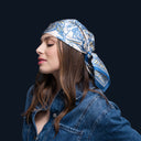 Carré de soie 67, Les Déesses de l’Olympe – Bleu