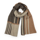 Echarpe en laine et soie 67x180 Quadrillage – Beige