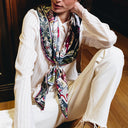 Carré de soie 90, Les frères Lumières – Bleu