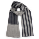 Echarpe en laine et soie 46x180 Linéaire – Gris
