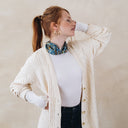 Carré de soie 67, Cachemire – Bleu