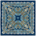 Carré de soie 67, Cachemire – Bleu