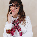 Carré de soie 67, Cachemire – Rose