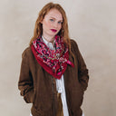 Carré en laine et soie 120 Cachemire – Rose