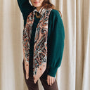 Carré en laine et soie 120 Cachemire – Beige