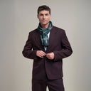 Echarpe en laine et soie 46x180 Carreaux - Vert