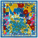 Carré de soie 67, Jardin Fleuri – Bleu