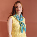 Carré de soie 67, Violette – Bleu