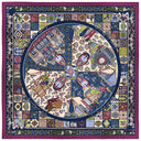 Carré de soie 67, Les frères lumières – Bleu Marine