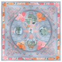 Carré de soie 90, Lyon La roseraie du parc – Bleu