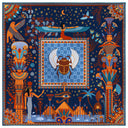 Carré de soie 90, Louxor - Bleu
