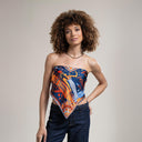 Carré de soie 90, Louxor - Bleu