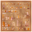 Carré de soie 90, Marie Curie - Marron