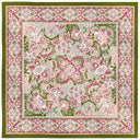 Carré de soie 67, Bouquet indien - Vert