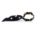 Bracelet doré et Lien en Pois – Noir