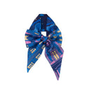 Bandeau de soie 6x86, Fête des lumières - Bleu