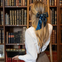 Silk Headband 6x86, The Dueling Club – Navy Blue