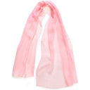 Echarpe en soie 67x180, mousseline de soie unie – Rose