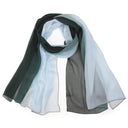 Echarpe en soie 67x180, mousseline de soie ombrée 2 tons – Vert Ciel