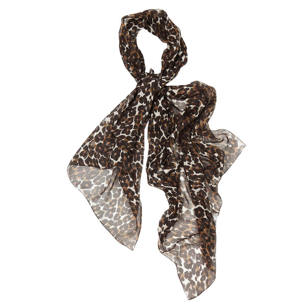 Foulards Longs En Mousseline De Soie Pour Femmes, Châle Imprimé Léopard, écharpe Douce Pour Dames, Tout Match, Tout Neuf, Mode Automne Et Hiver