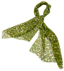 Silk scarf 43x140, Leopard – Khaki